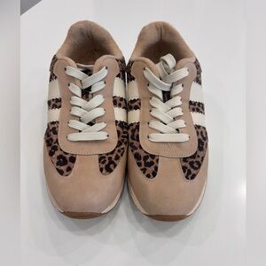 Dolce Vita Jammy Womens Size 8.5 Leopard Print Tan Sneakers